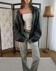 Selene Leather Bomber