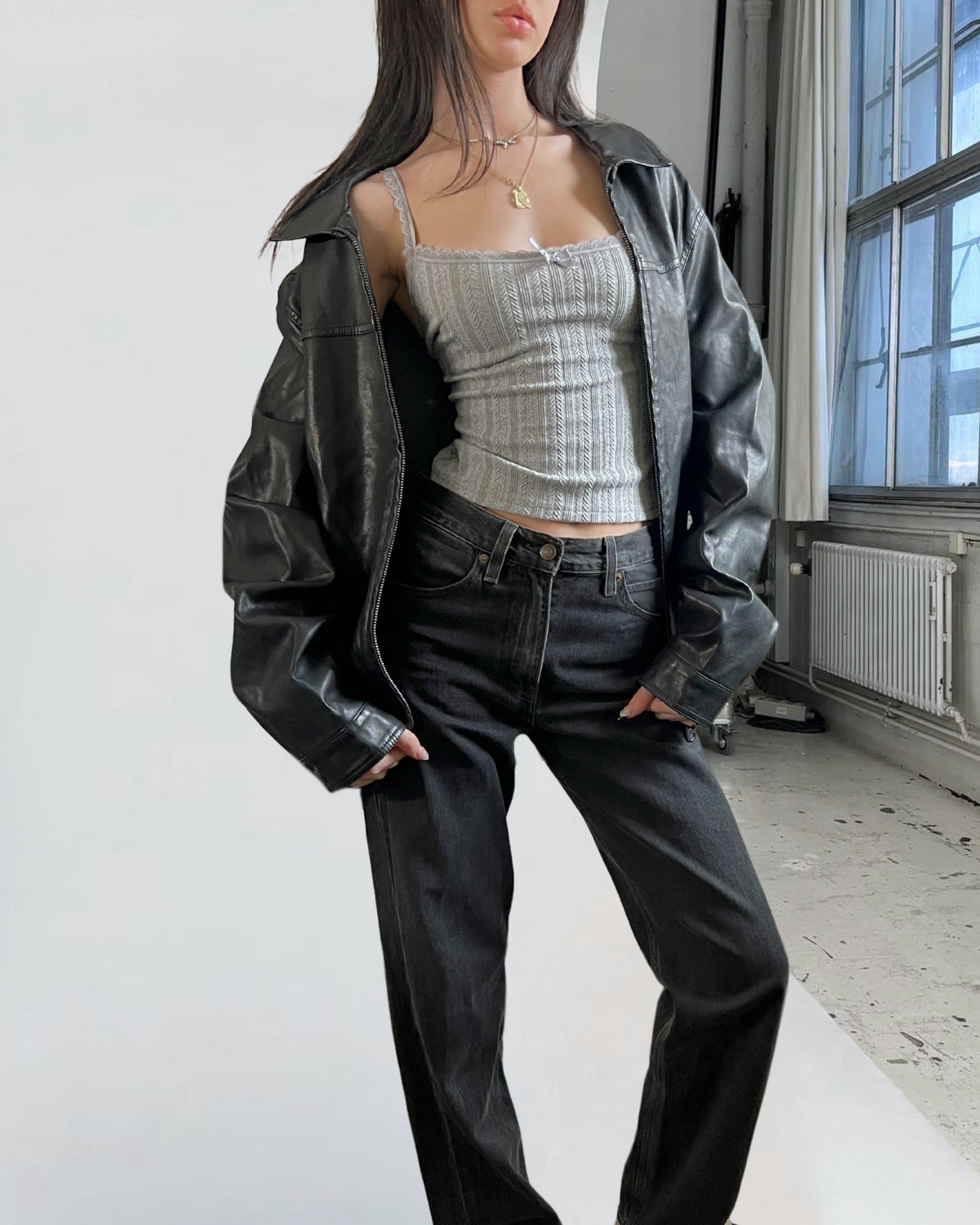 Dockers Leather Bomber