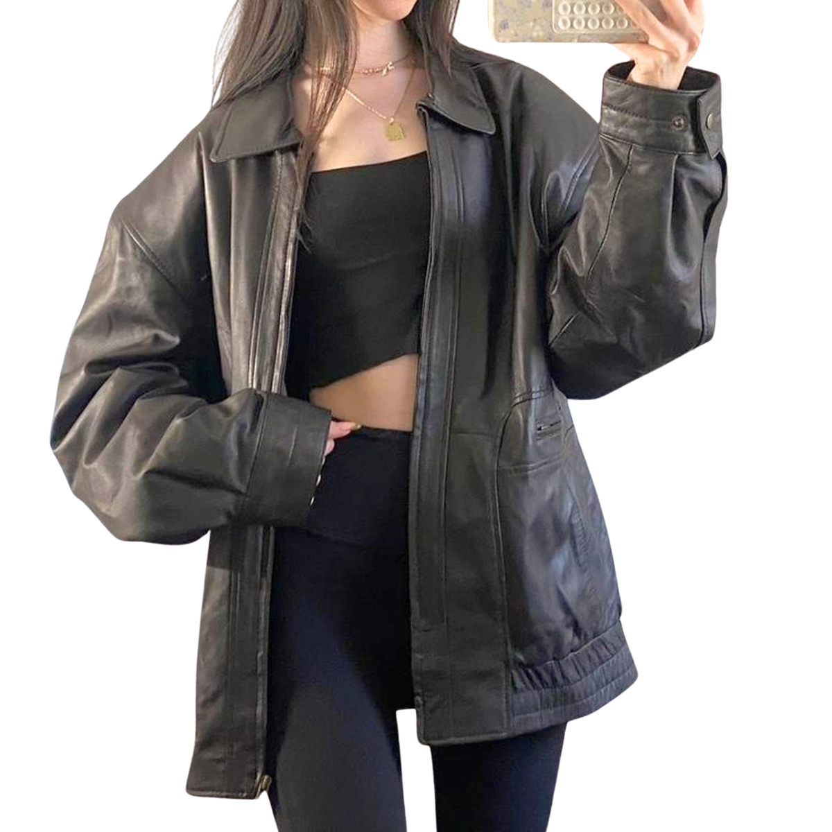 Cordovan Leather Bomber