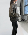 Suki Leather Bomber
