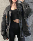 Danier B&B Leather Bomber
