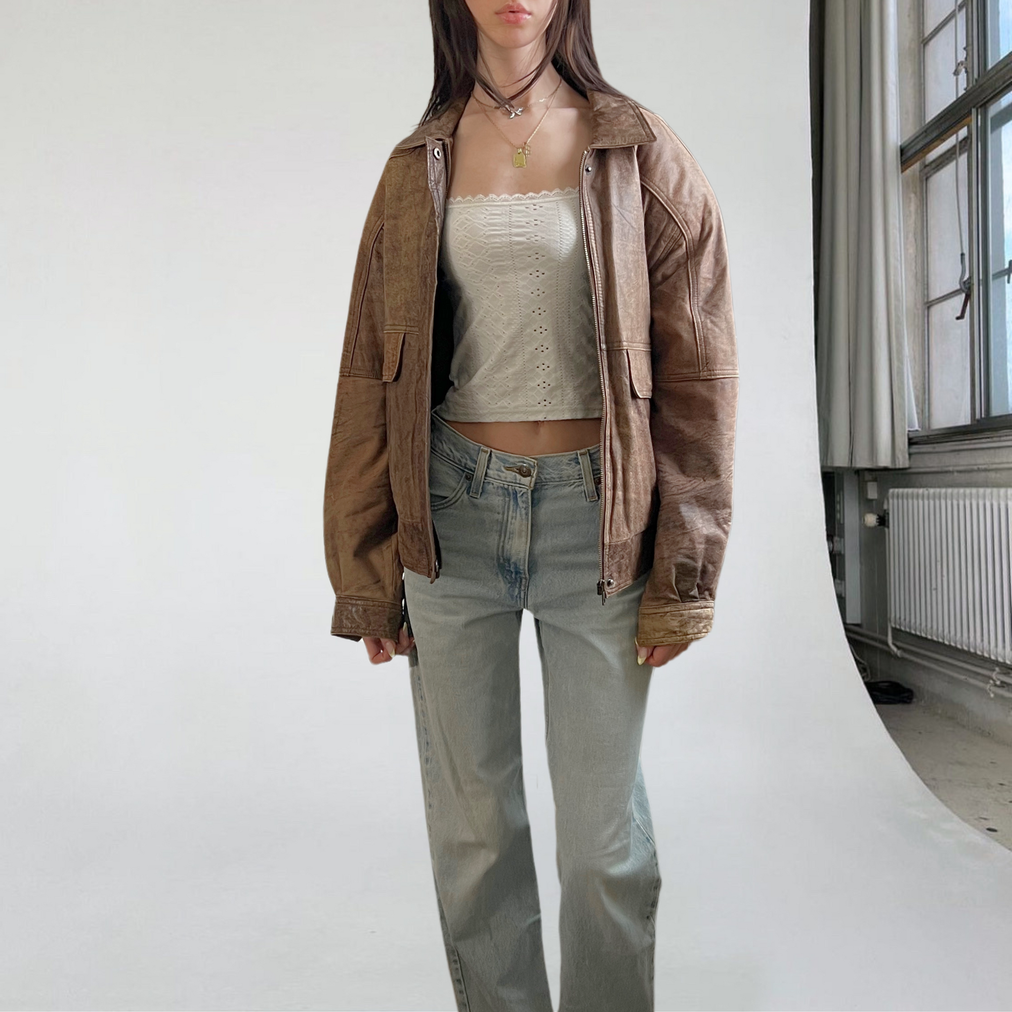 Reed Leather Bomber