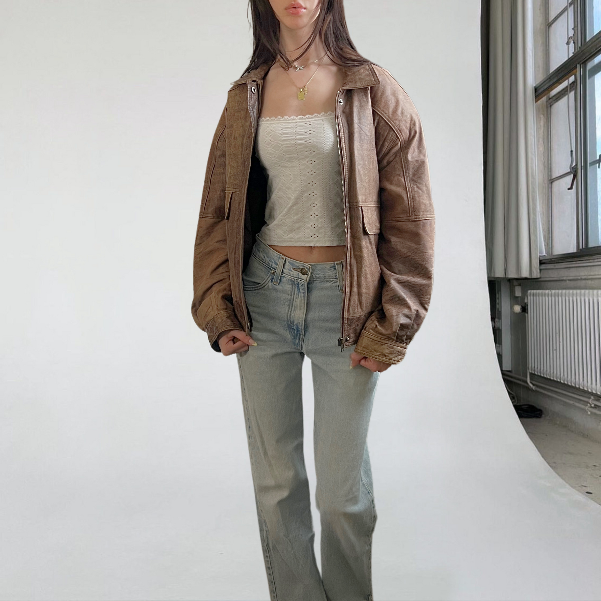 Reed Leather Bomber
