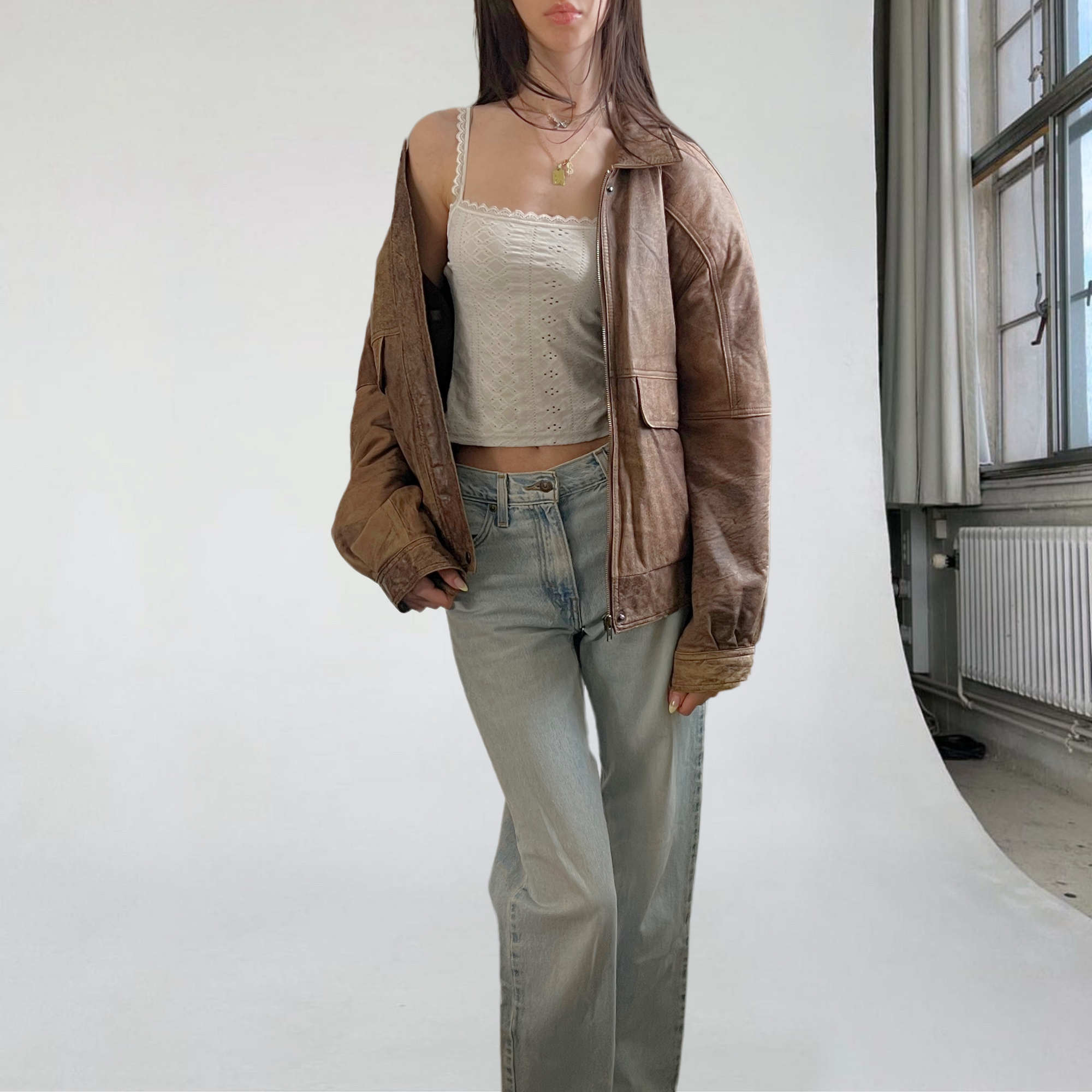 Reed Leather Bomber