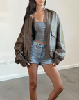Reed Leather Bomber