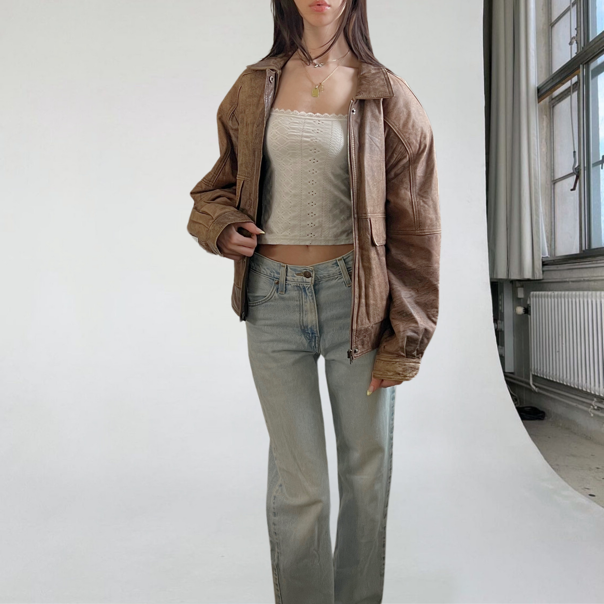 Reed Leather Bomber
