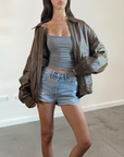 Reed Leather Bomber