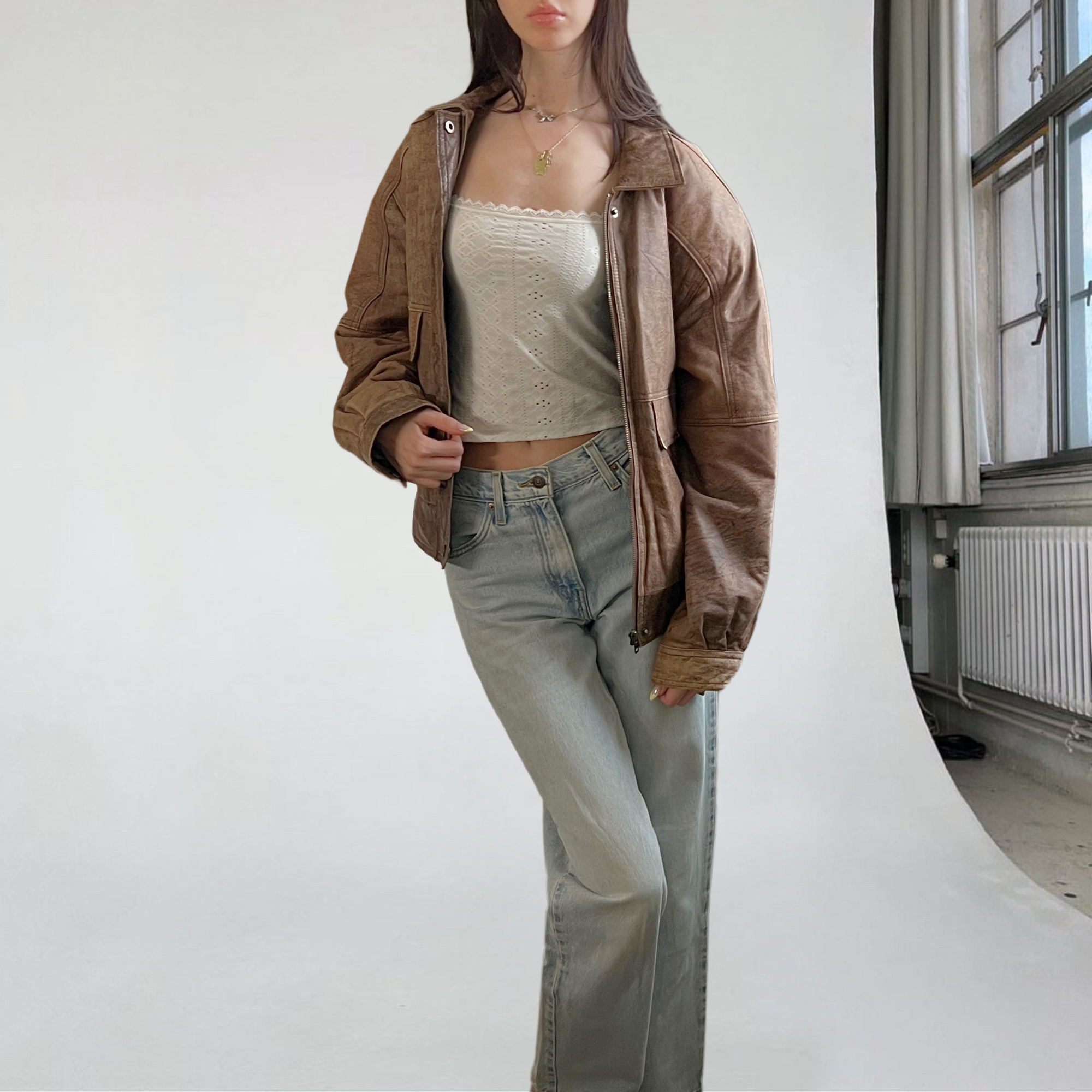 Reed Leather Bomber