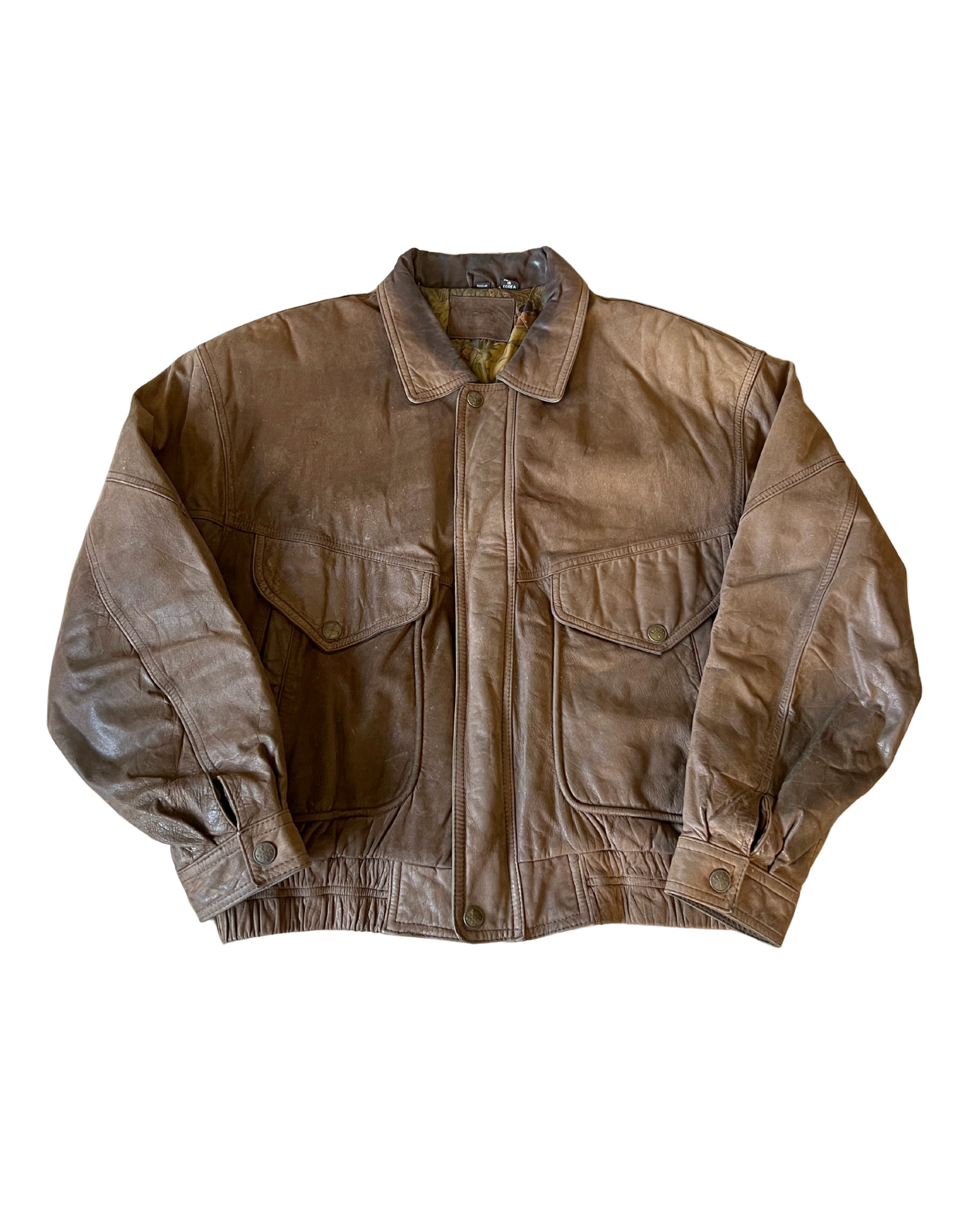 Candi Leather Bomber