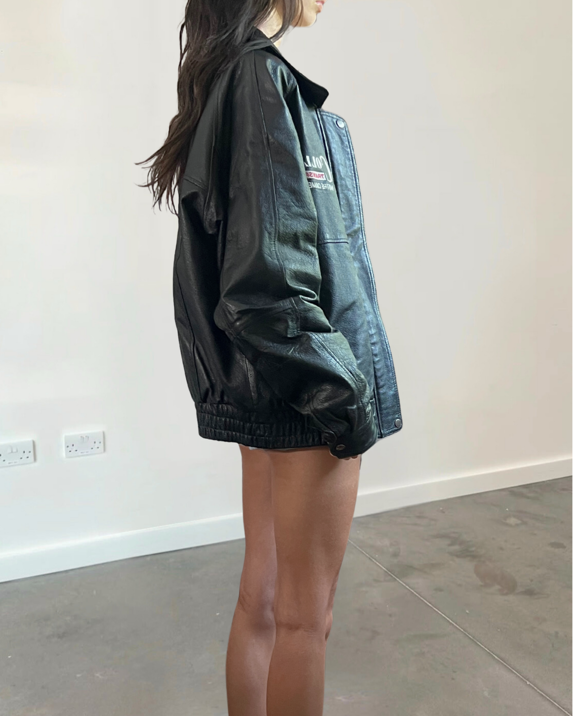 Collet Leather Bomber