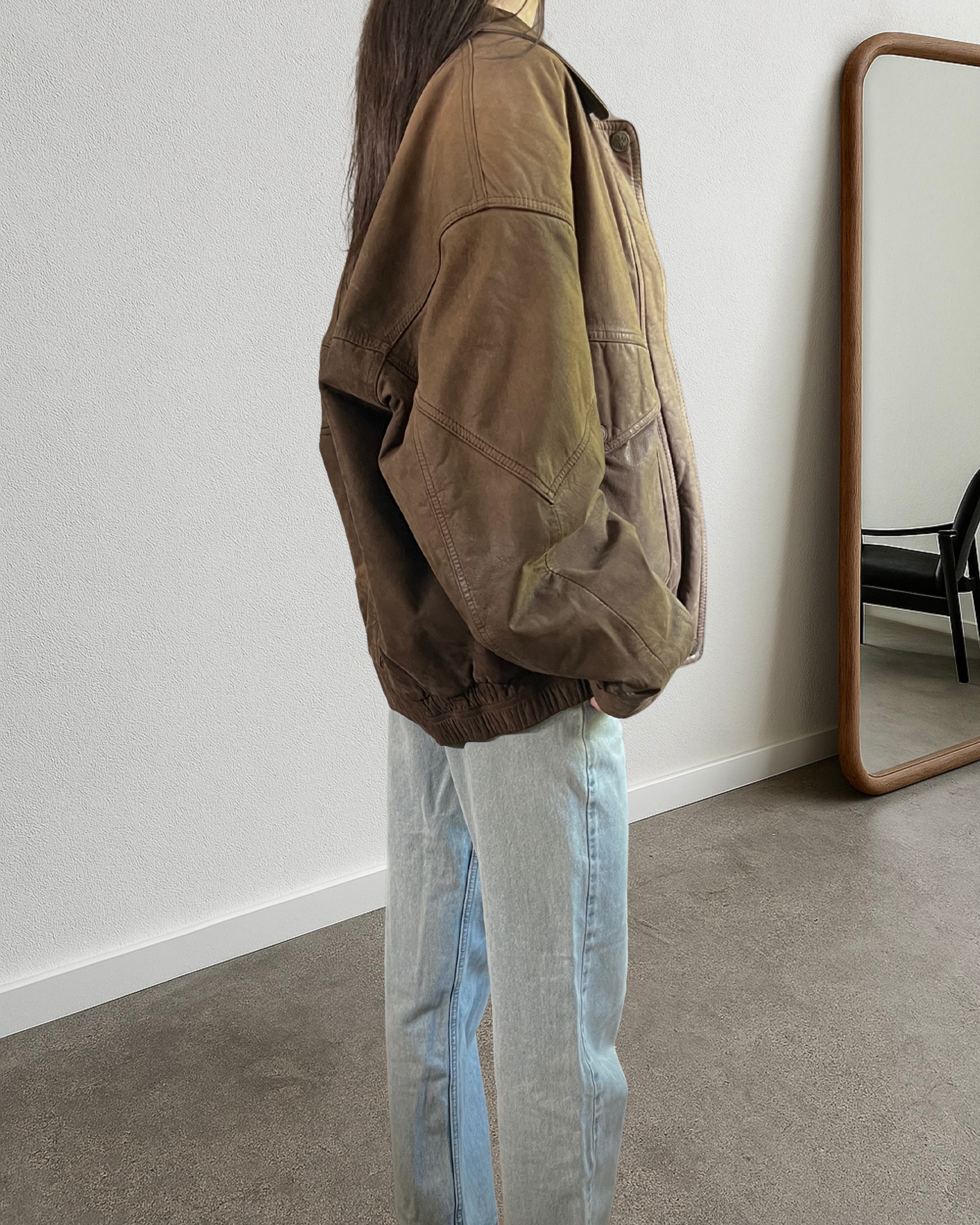 Candi Leather Bomber