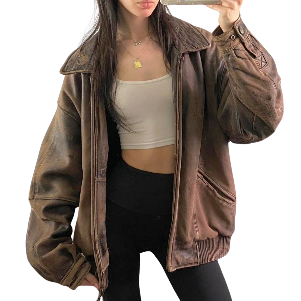 Dumas Leather Bomber