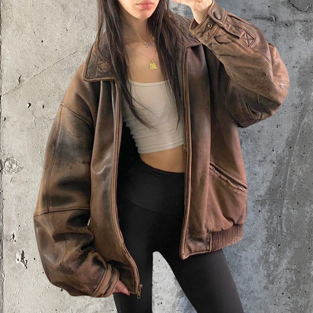 Dumas Leather Bomber