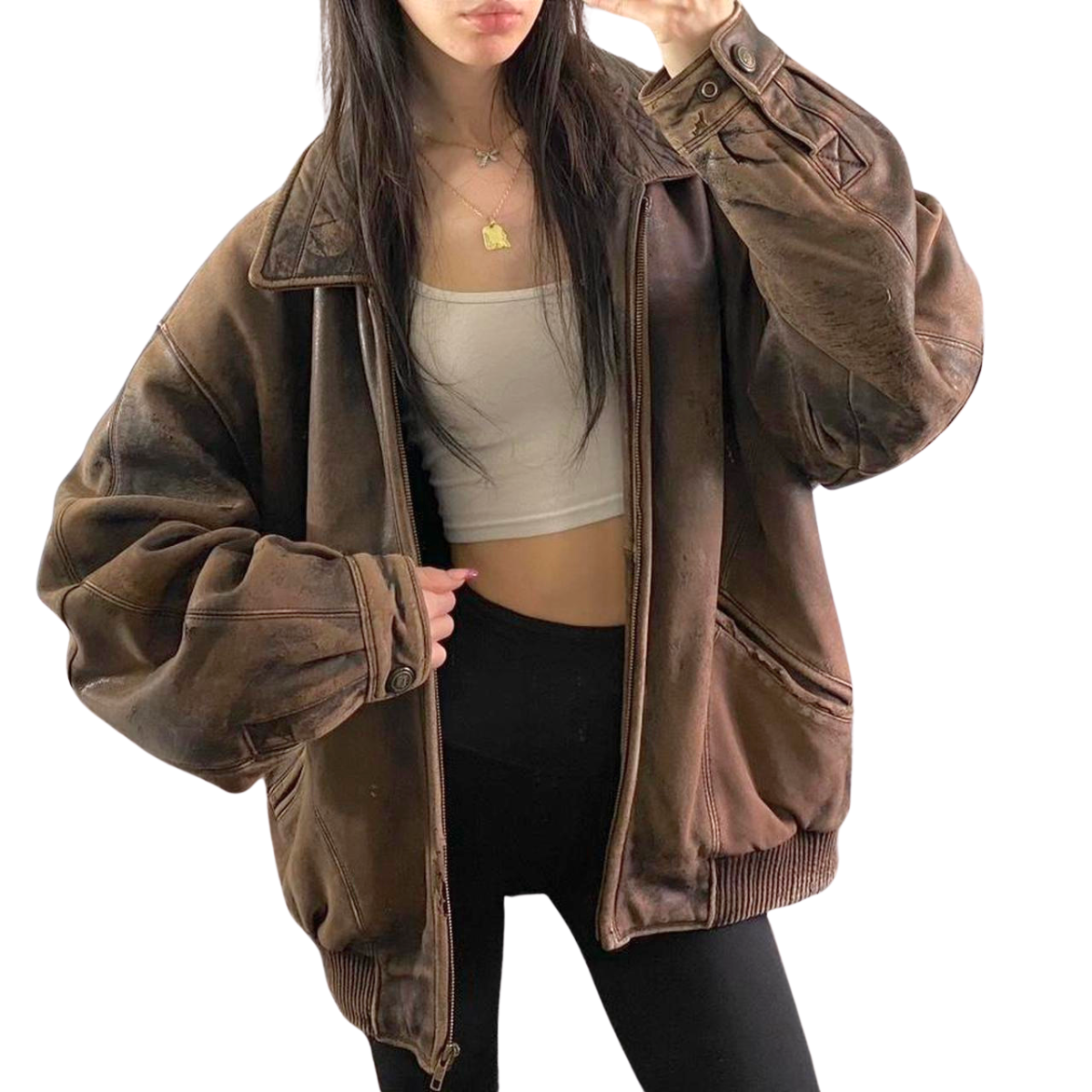 Dumas Leather Bomber