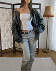 Selene Leather Bomber