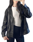Meredith Vintage Leather Bomber