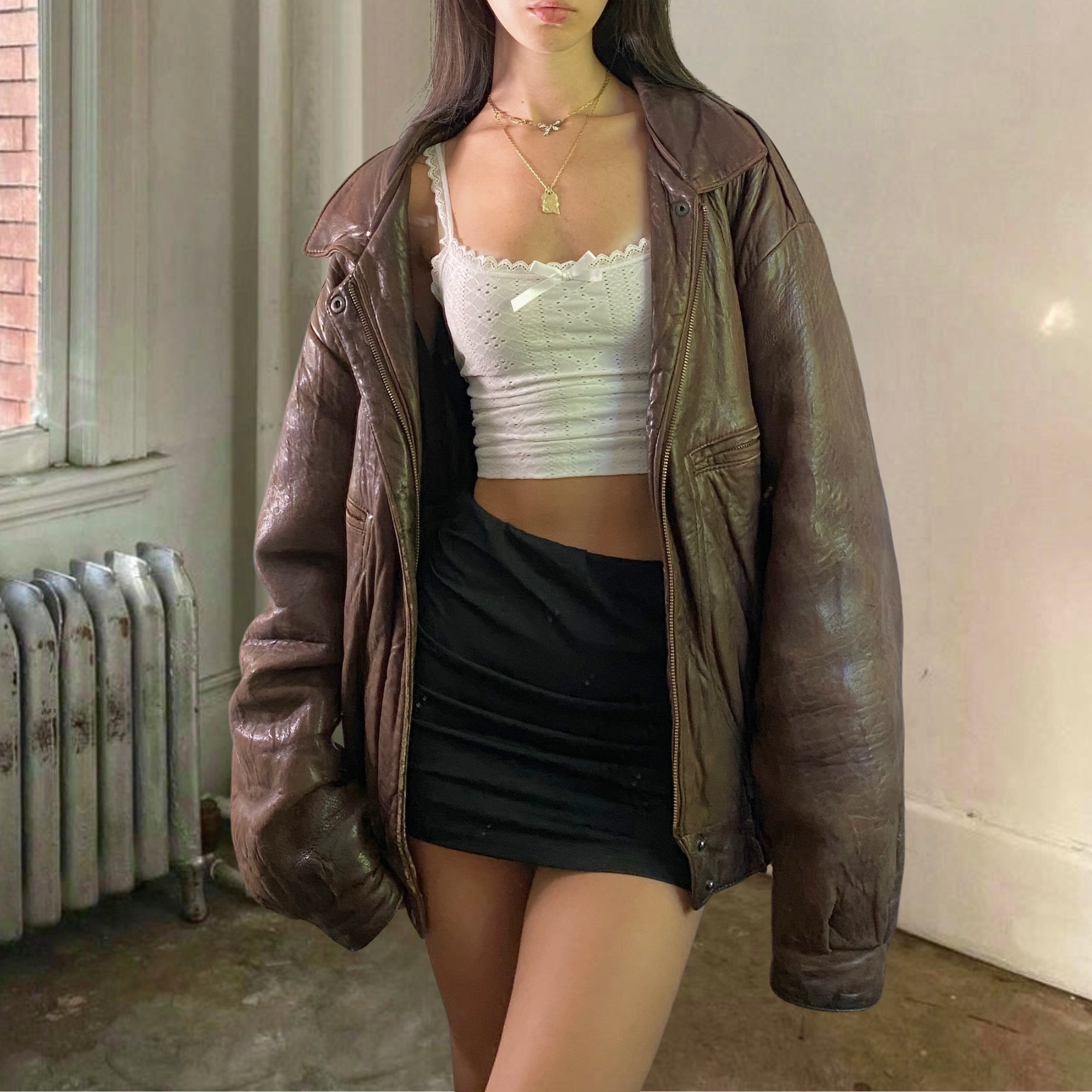 Bilermain Leather Bomber