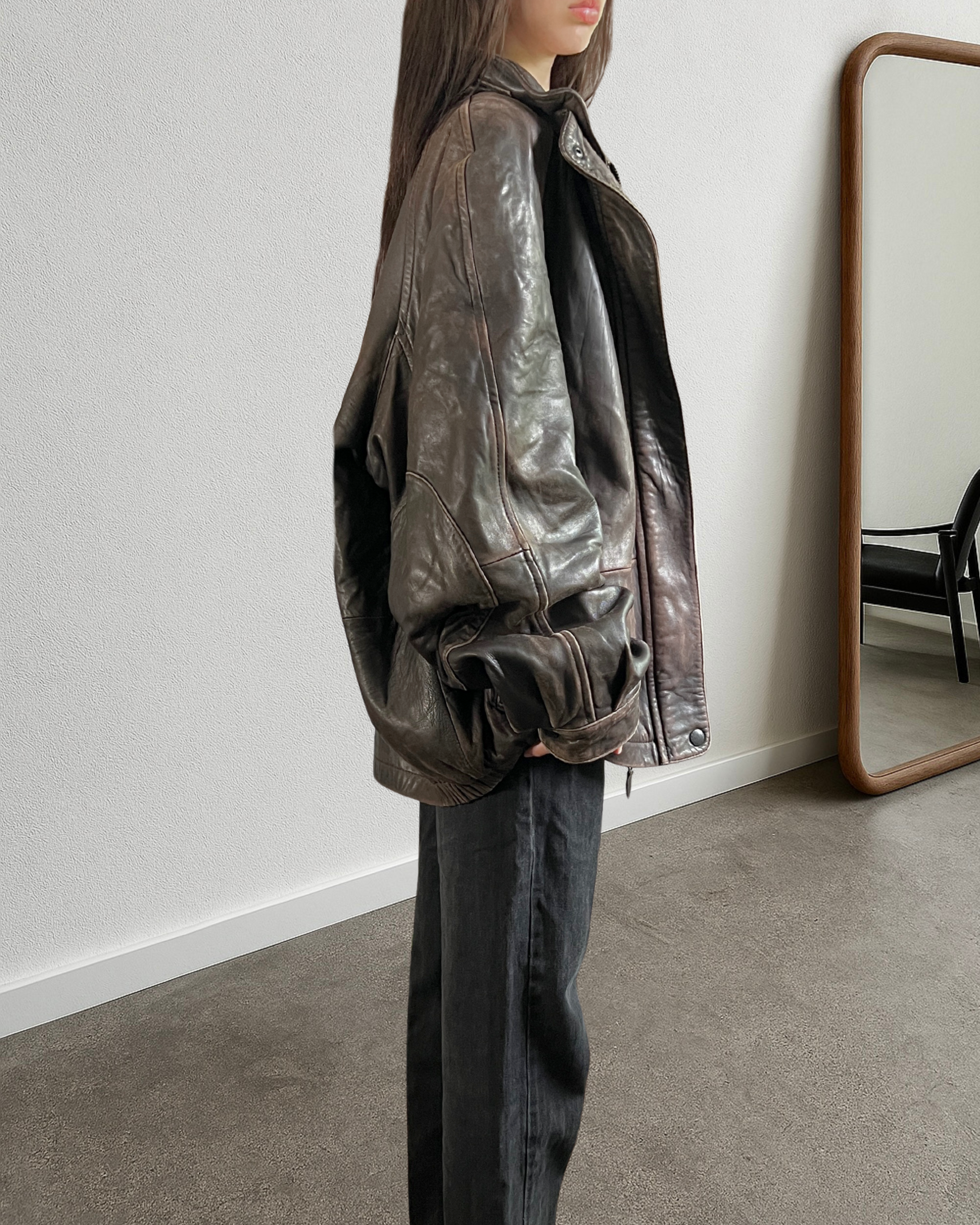 Nautica Leather Bomber