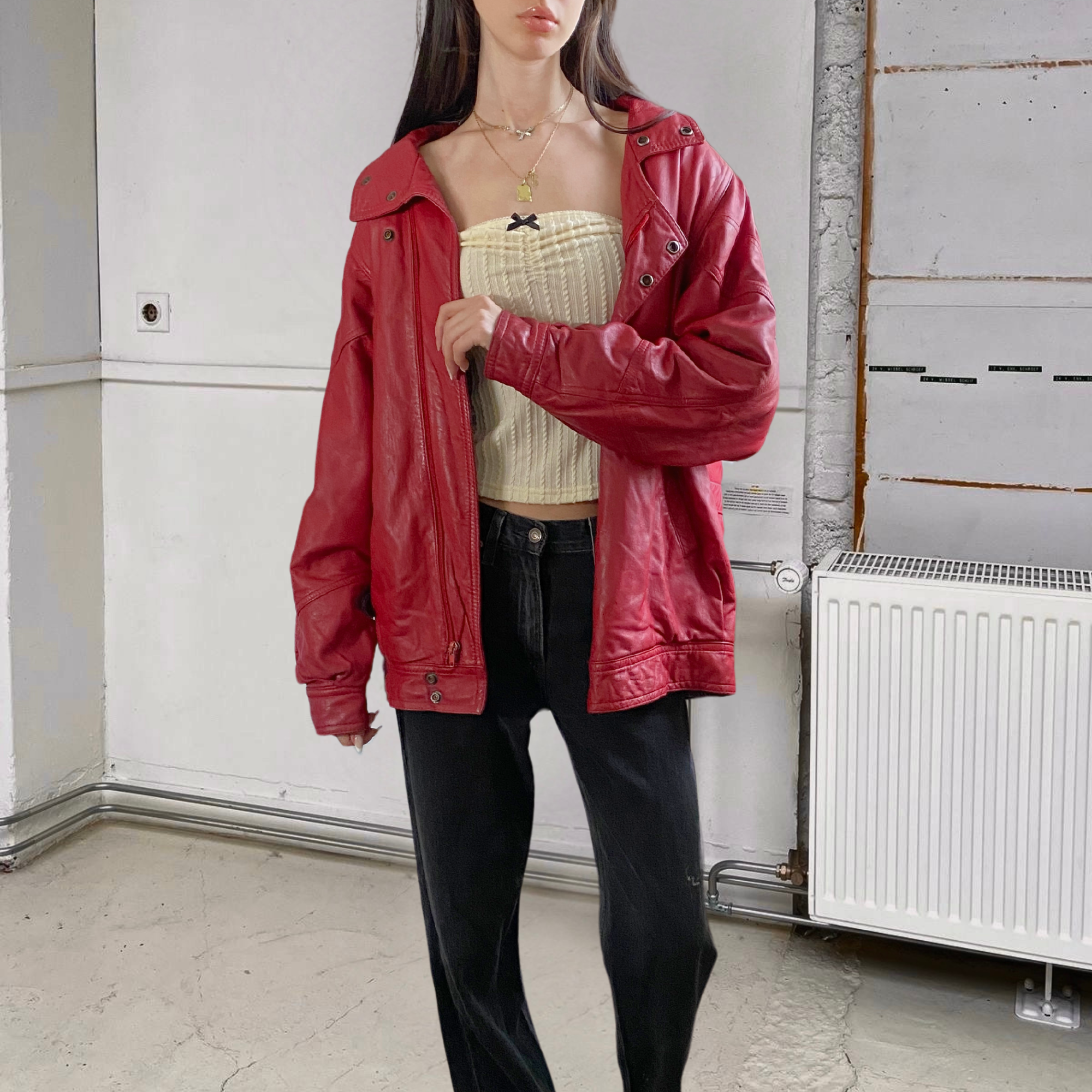 Valois Leather Bomber