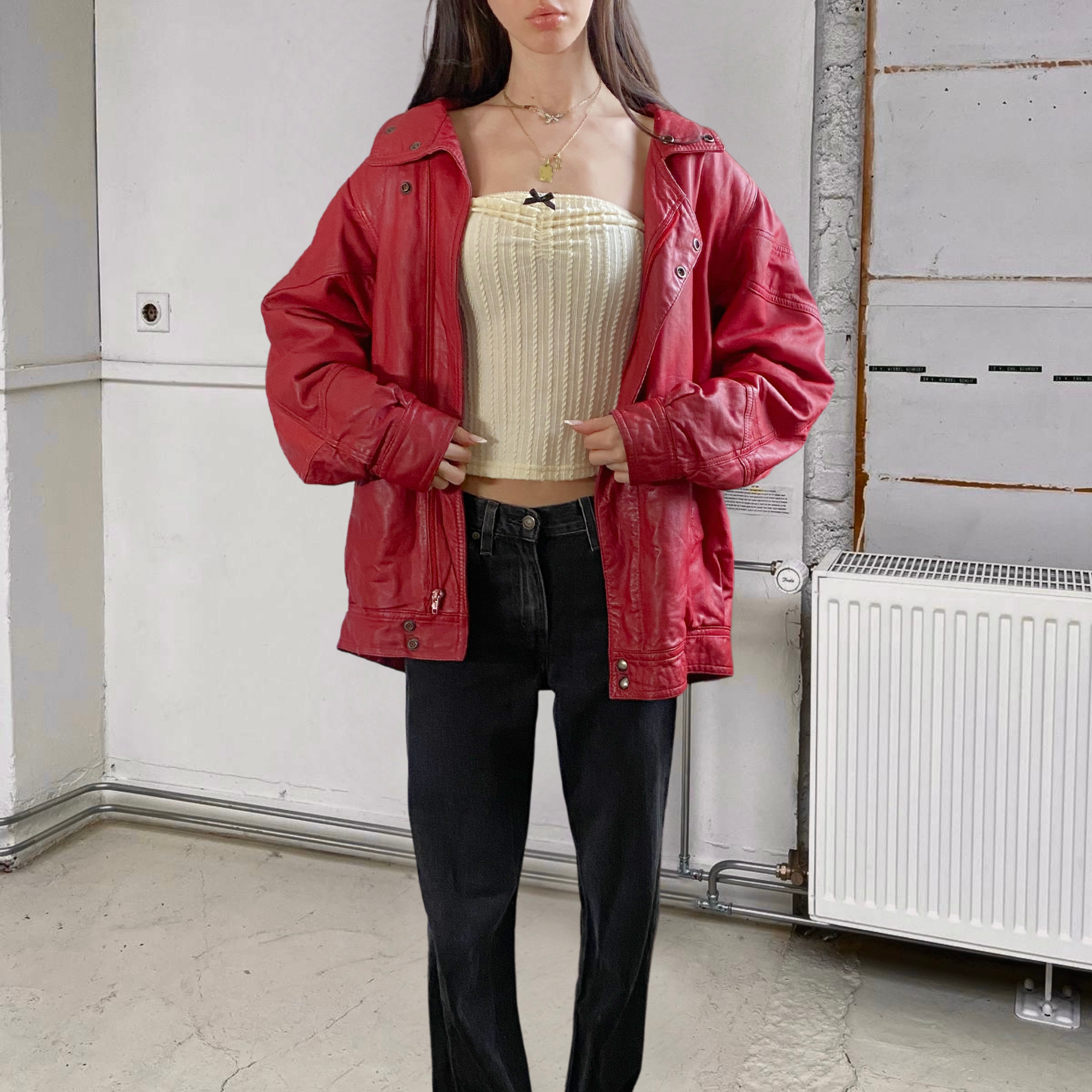 Valois Leather Bomber