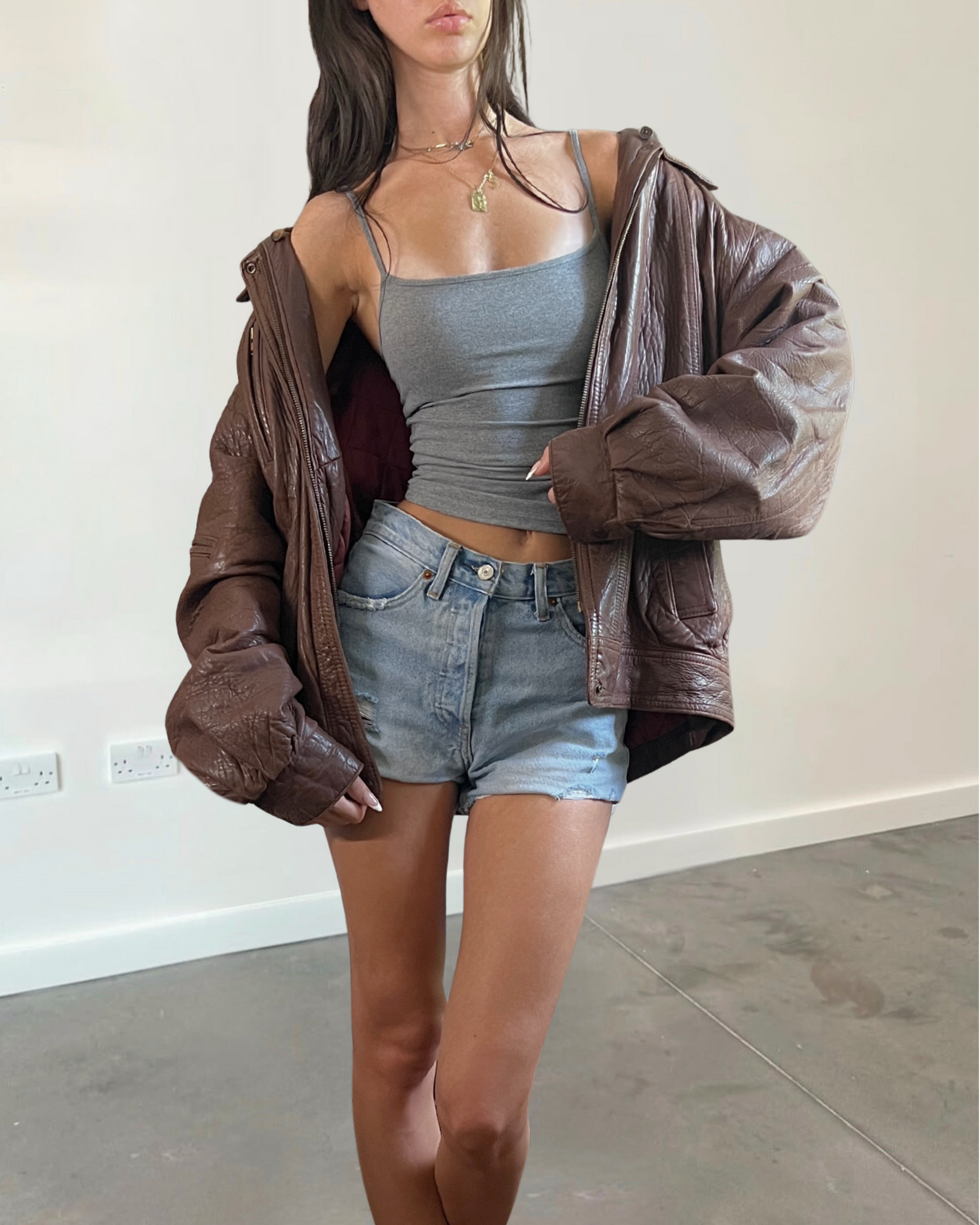 Pierre Leather Bomber