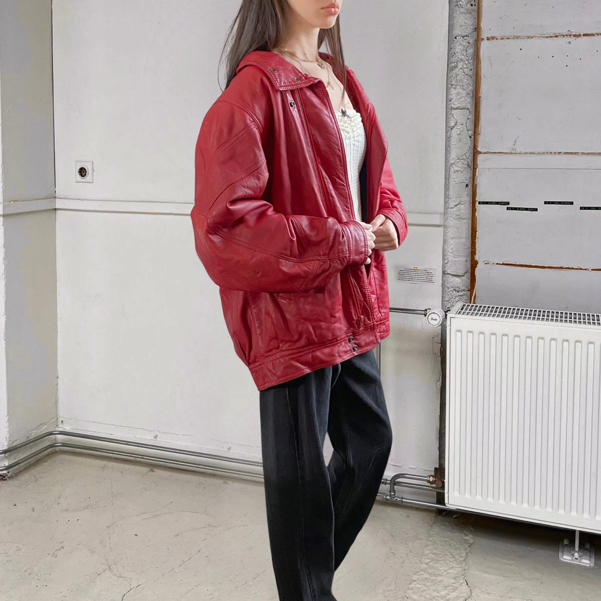 Valois Leather Bomber