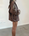 Pierre Leather Bomber