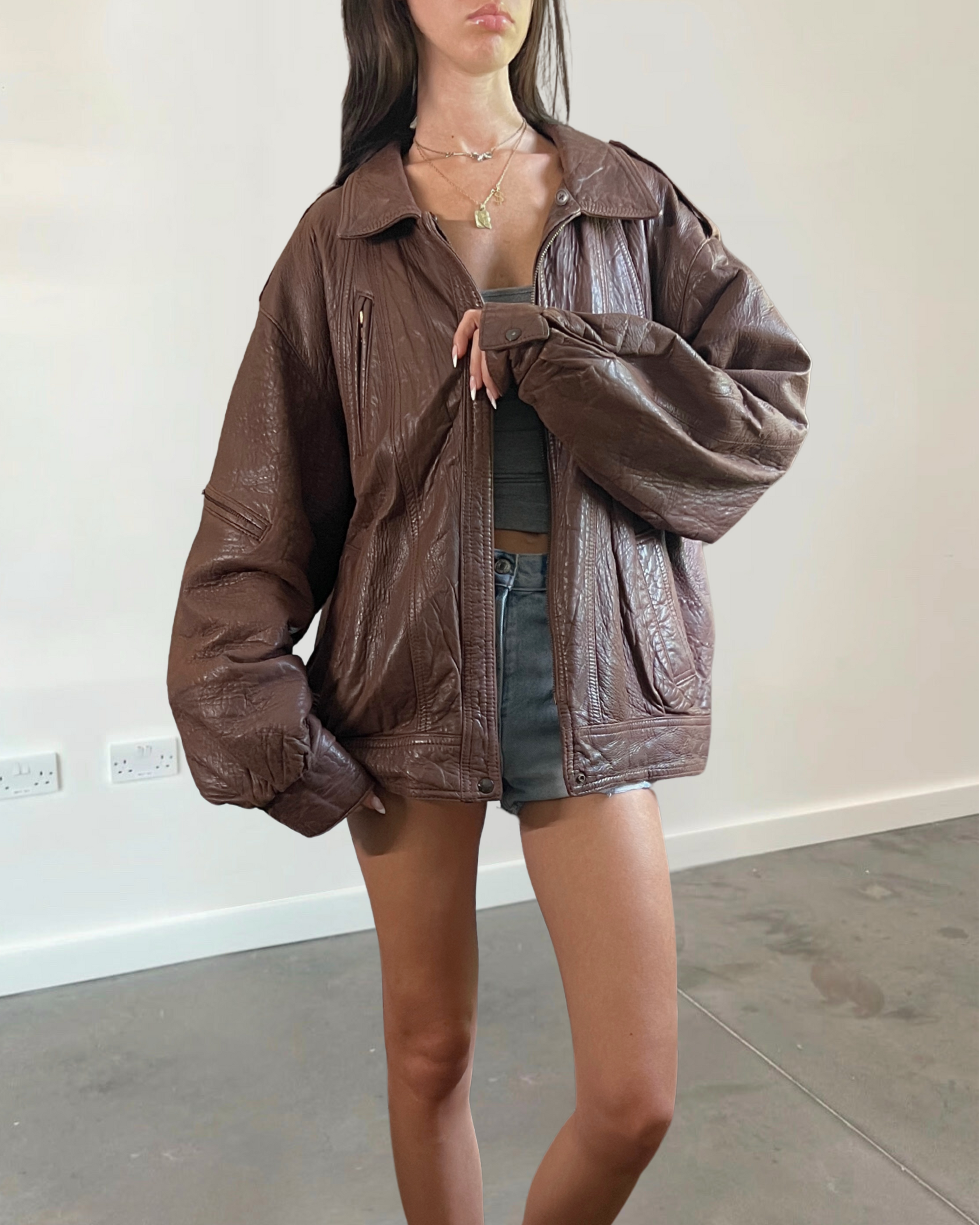 Pierre Leather Bomber