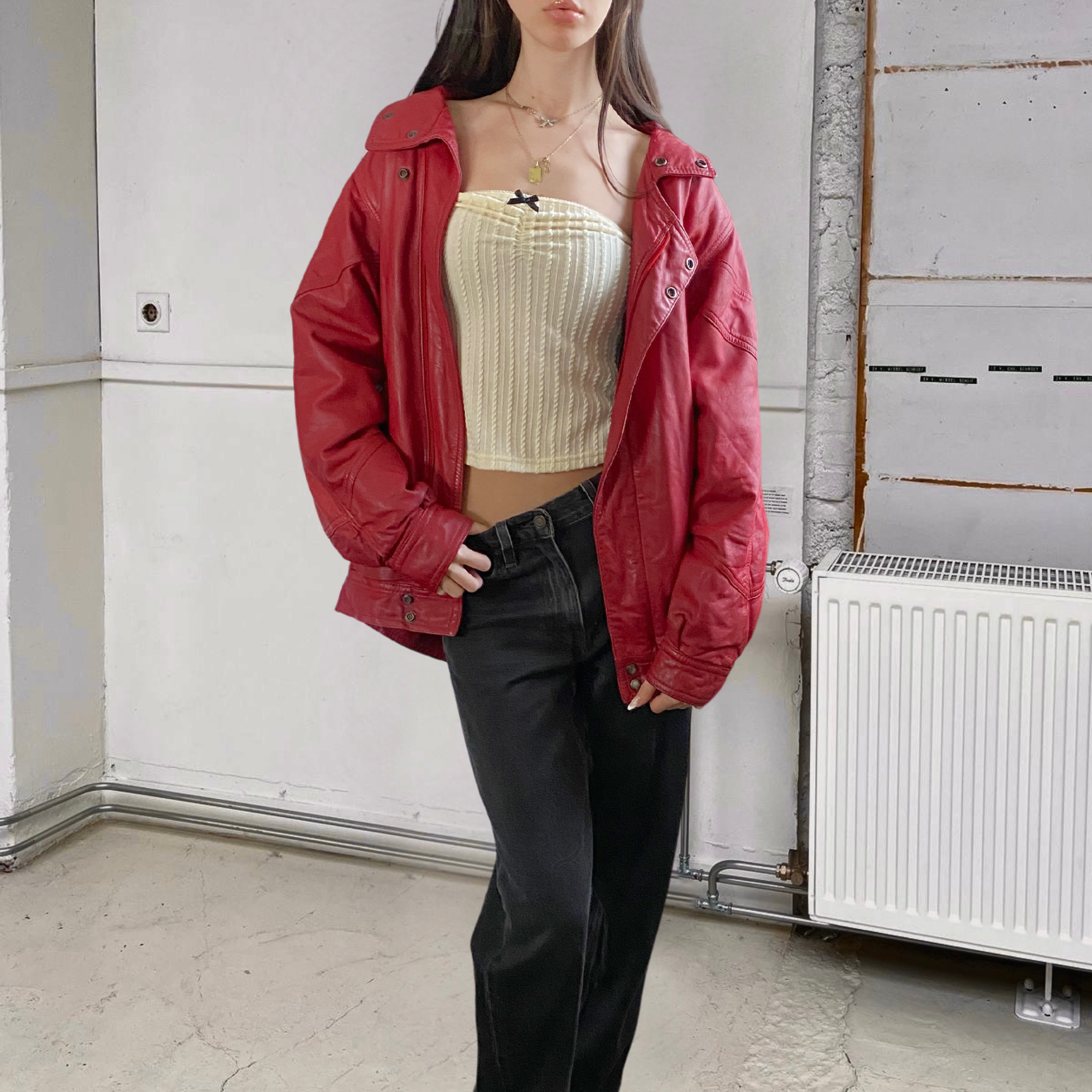 Valois Leather Bomber