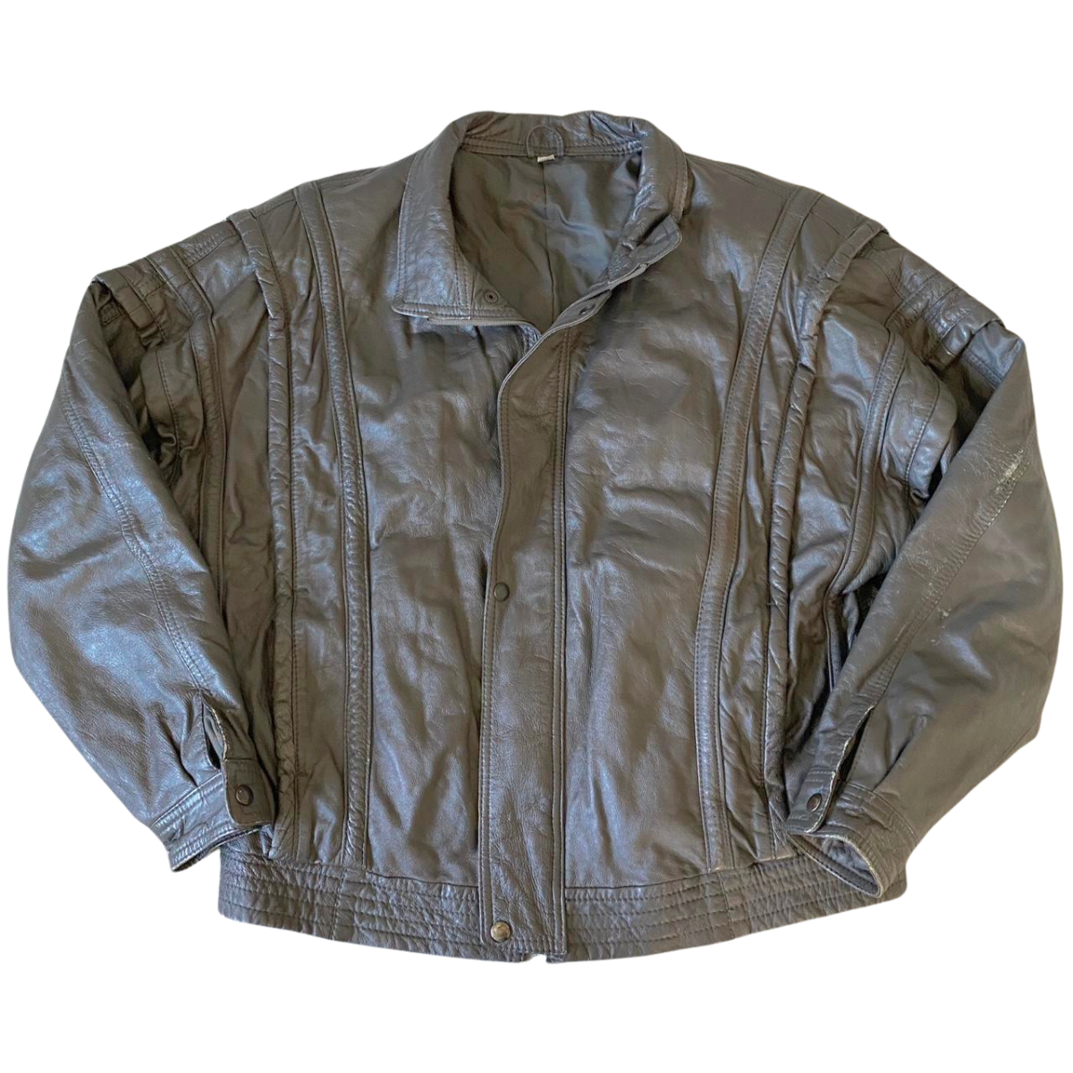 Faded Leather Bomber