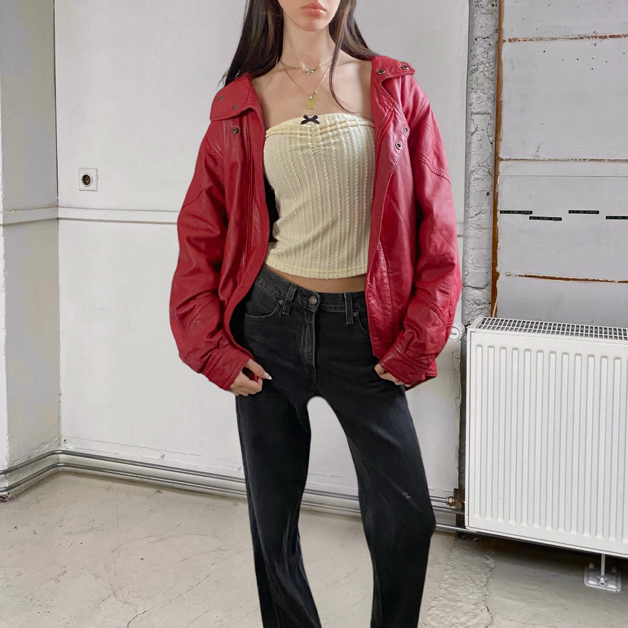 Valois Leather Bomber