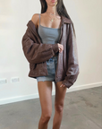 Pierre Leather Bomber