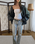 Selene Leather Bomber