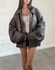 Rio Leather Bomber