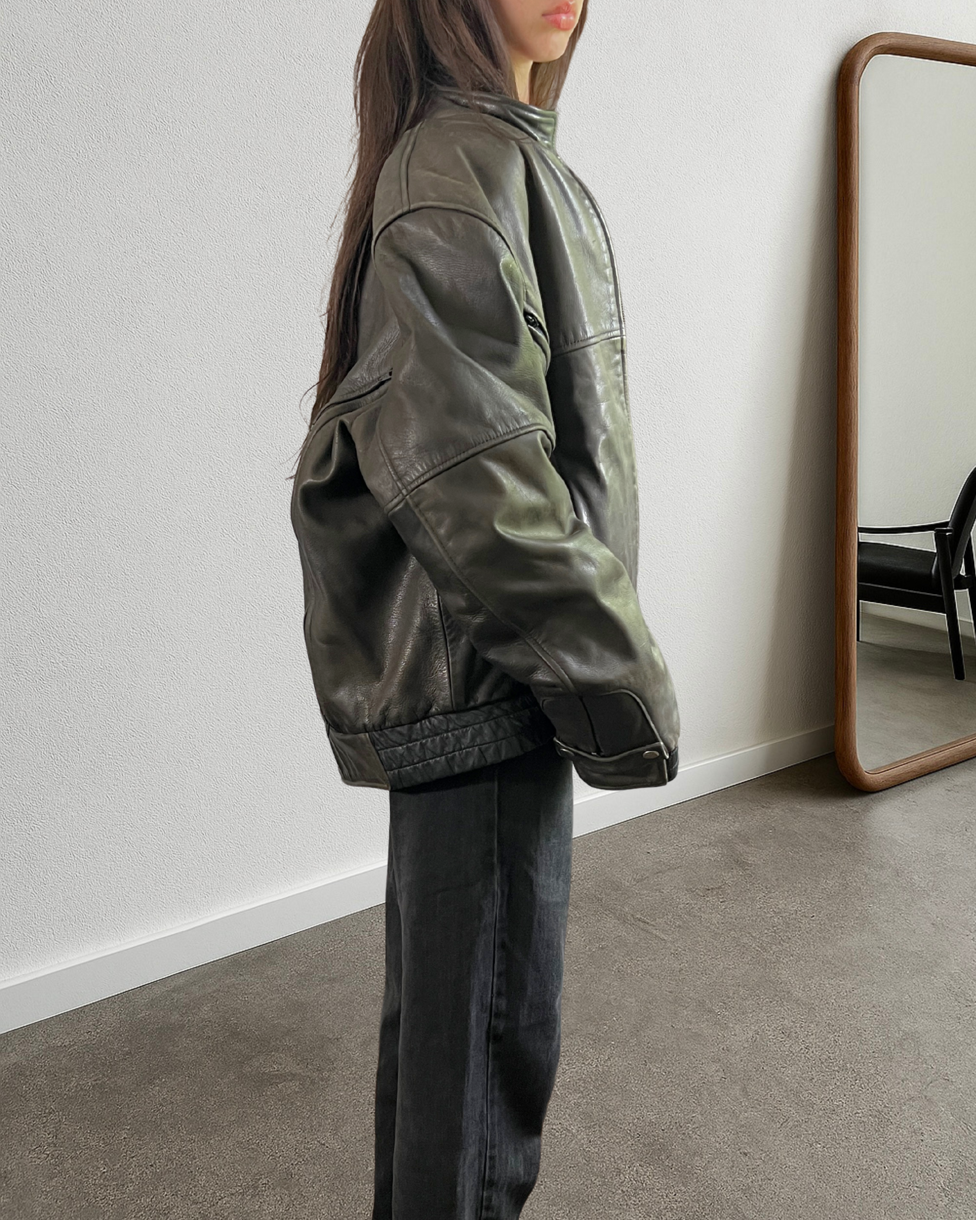 Jamie Leather Bomber