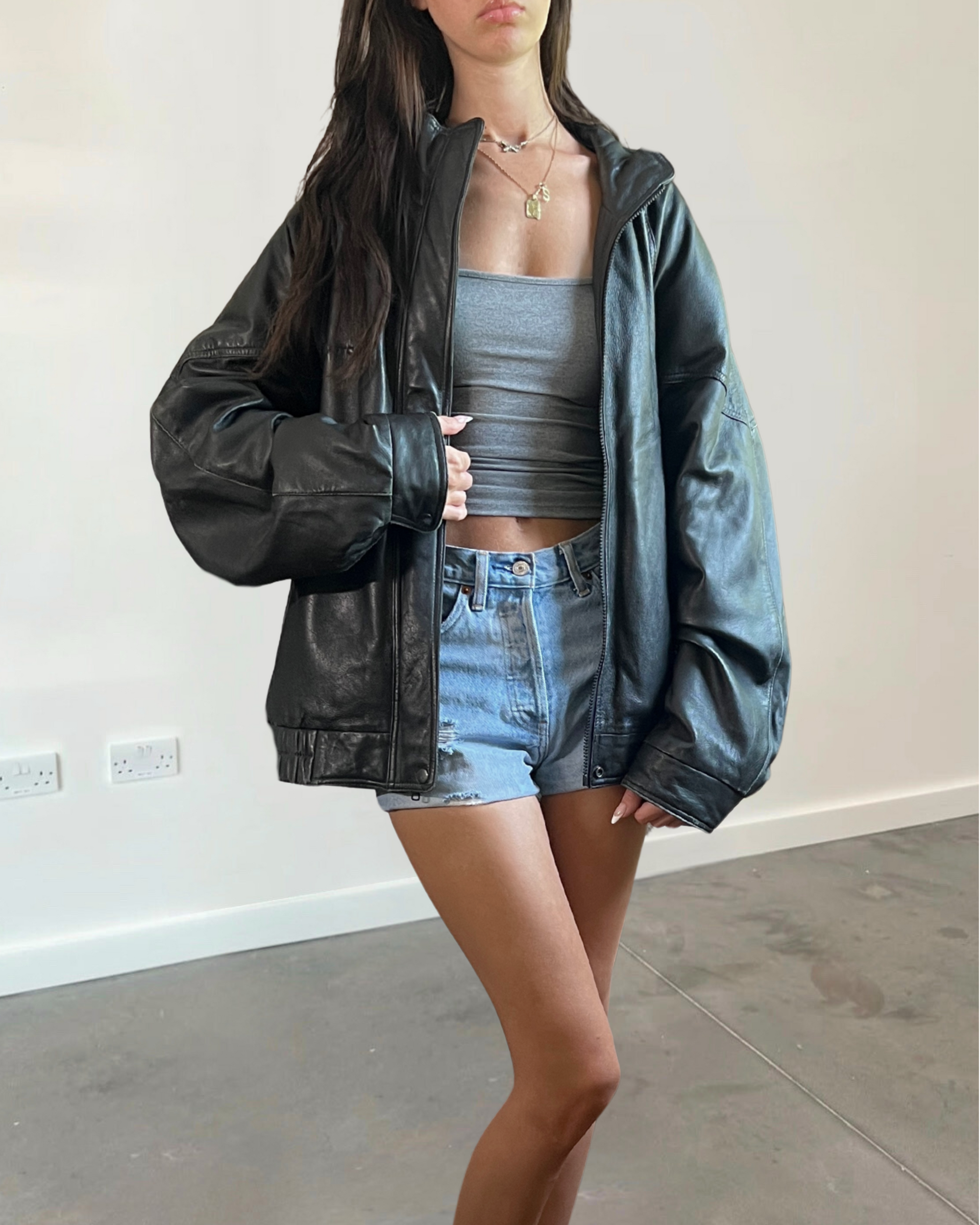 Sports Leather Bomber