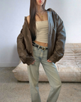 BRN Vegan Leather Bomber