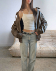BRN Vegan Leather Bomber