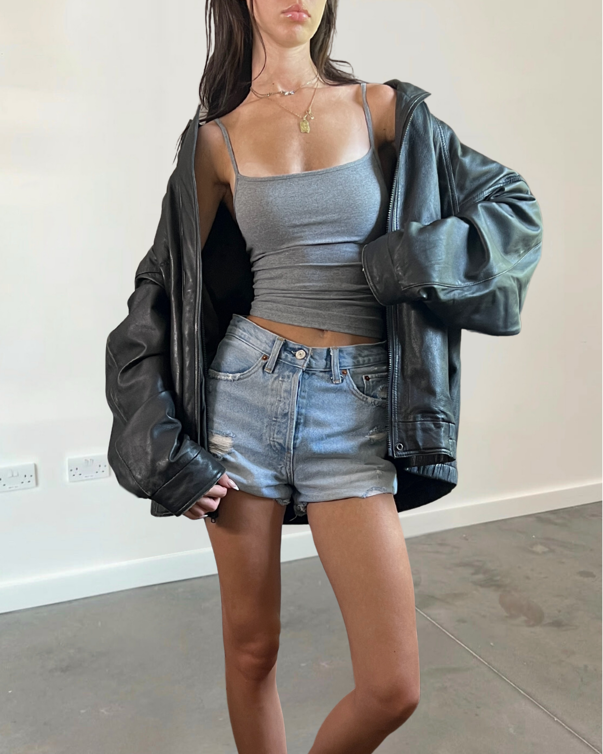 Sports Leather Bomber
