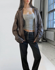 Boulevard Leather Bomber