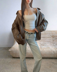 BRN Vegan Leather Bomber
