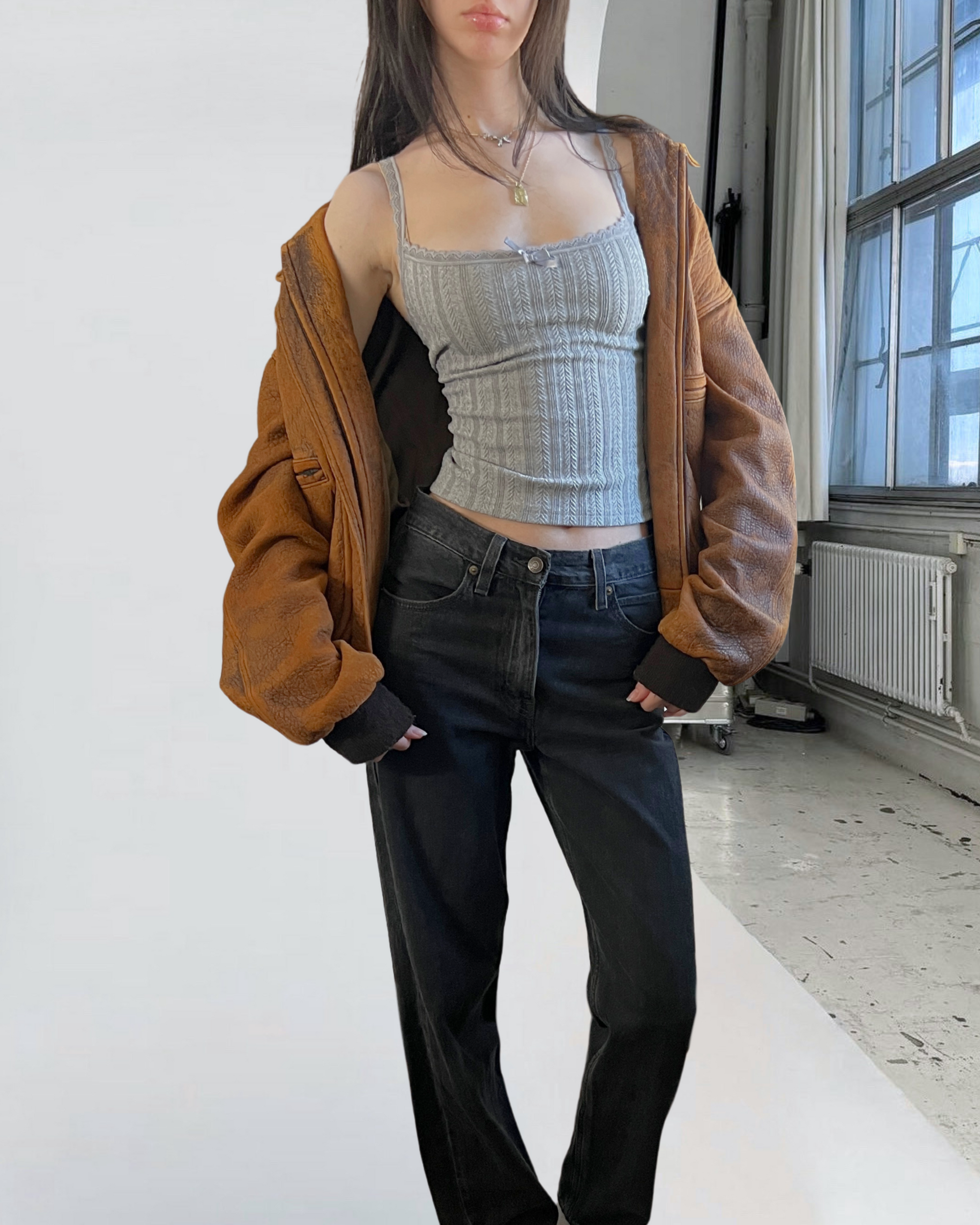 Dreamy Leather Bomber