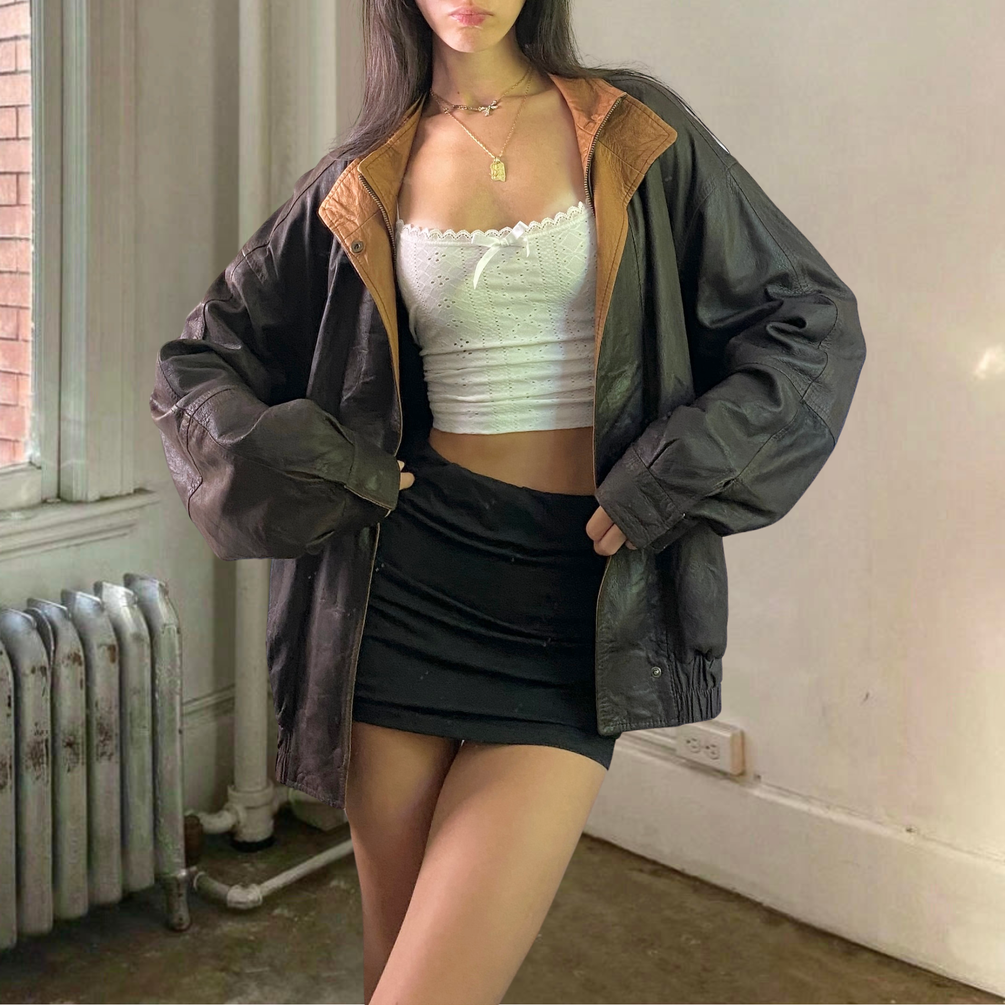 Vera Pelle Leather Bomber
