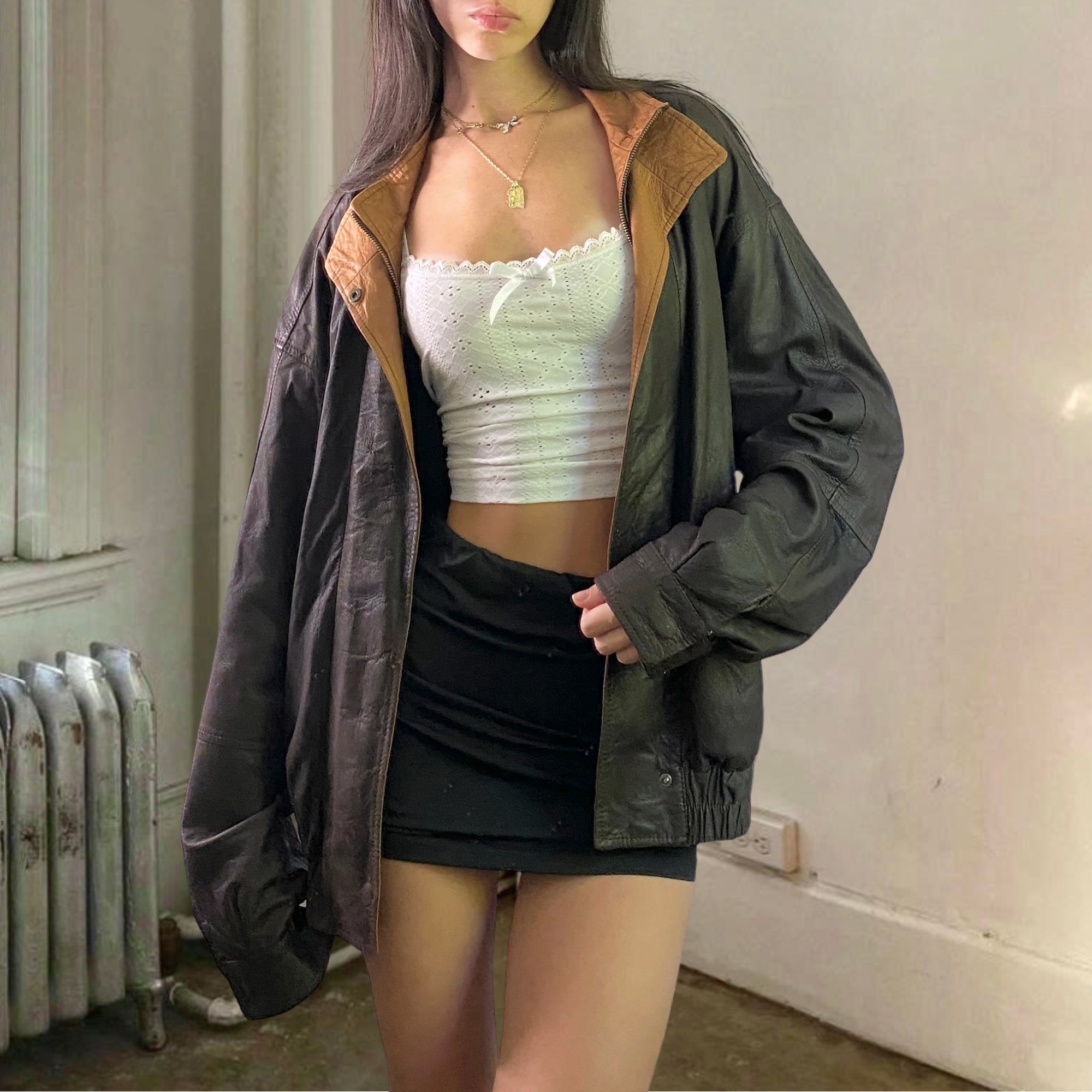 Vera Pelle Leather Bomber