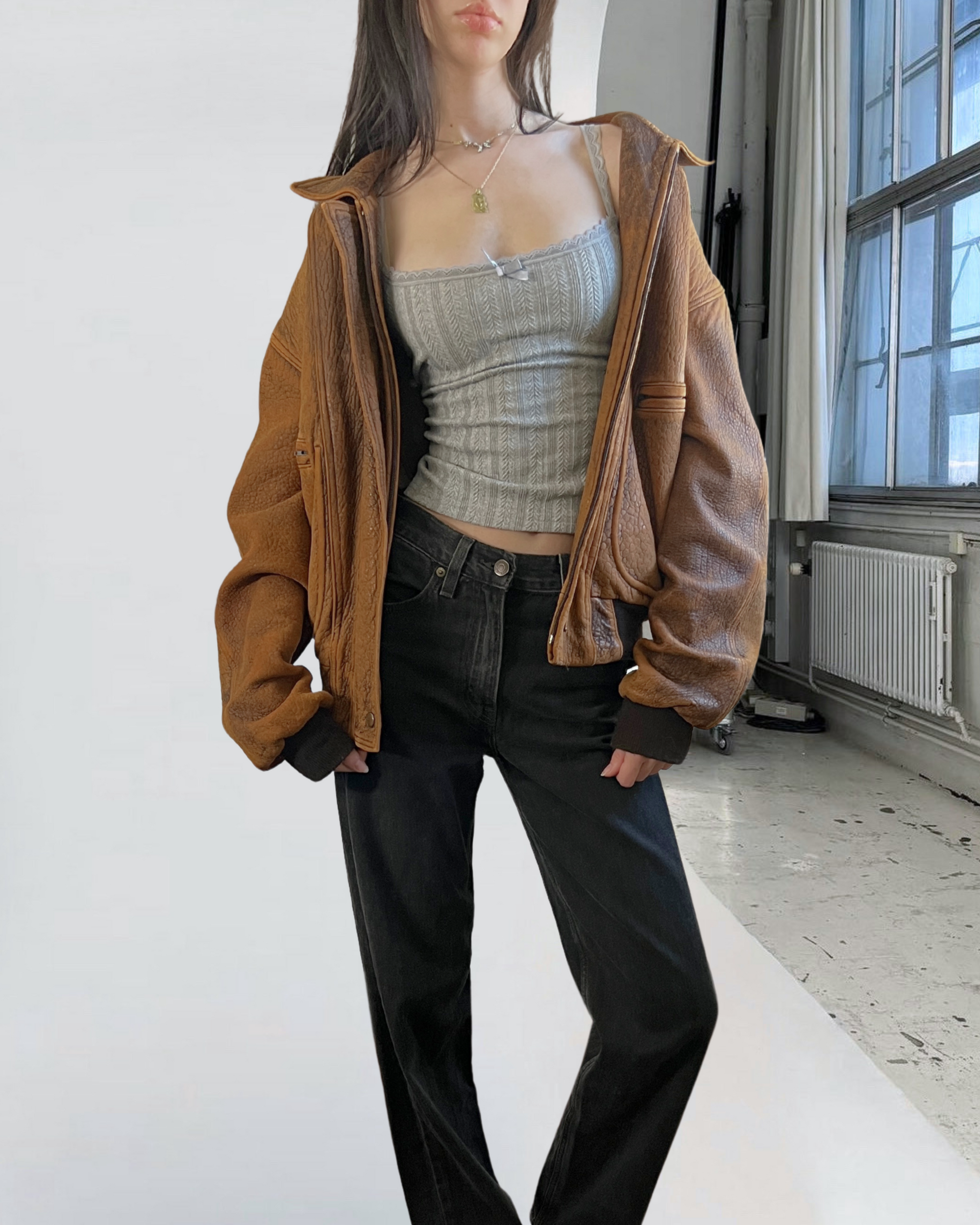 Dreamy Leather Bomber