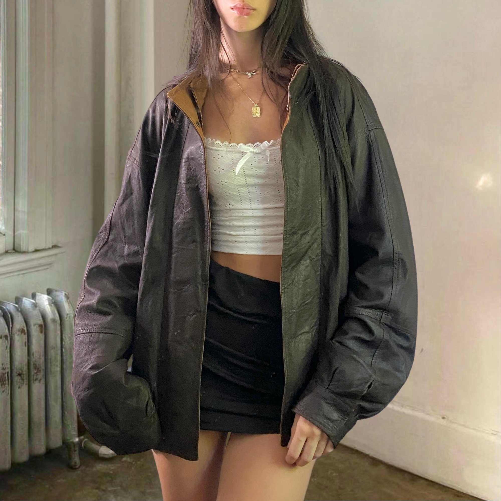 Vera Pelle Leather Bomber