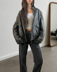 Ariel Leather Bomber