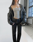 London Fog Leather Bomber