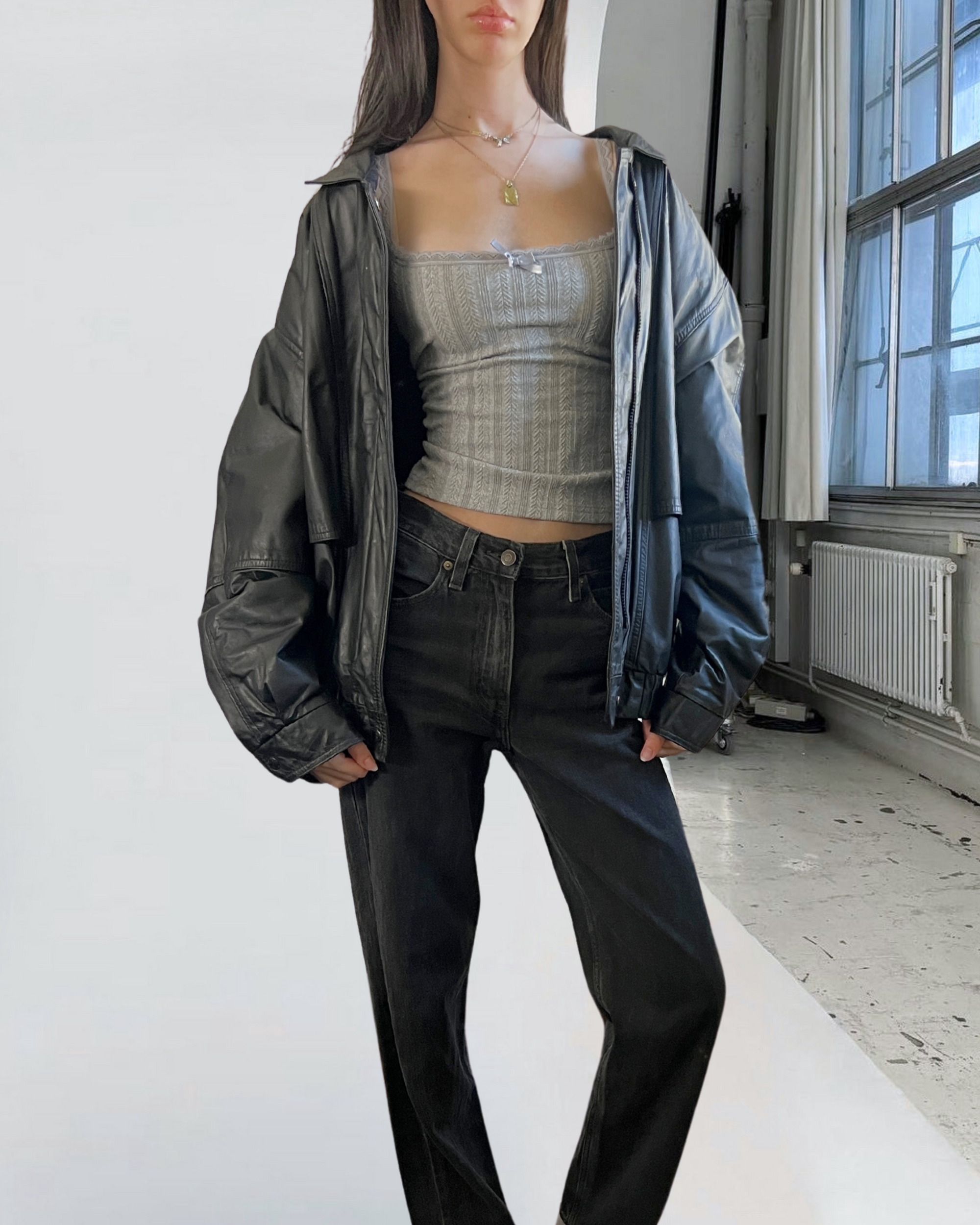London Fog Leather Bomber