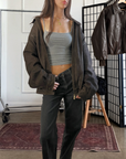 Madison Suede Bomber